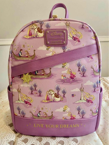 Mochila Loungefly Tangled Morada - Disney - Original