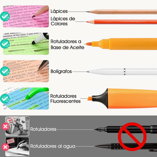 250 Notas Adhesivas Post It Transparente En 5 Colores