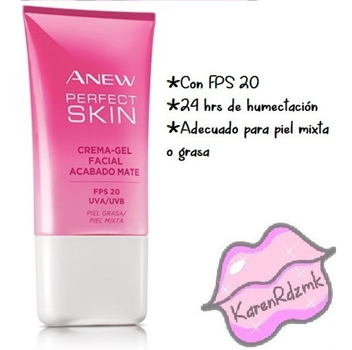 Imagen 1 de 3 de Crema - Gel Anew Perfect Skin Acabado Mate Fps 20