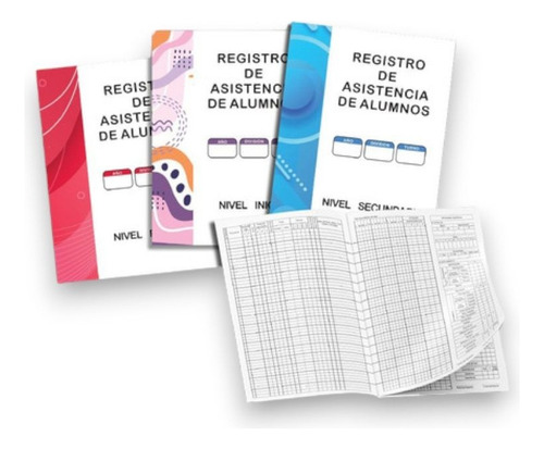 Registro De Asistencia De Alumnos - Inicial Pack X15