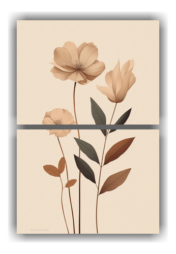 2 Lienzos De Tela Modernos Botánico Poster 60x80cm