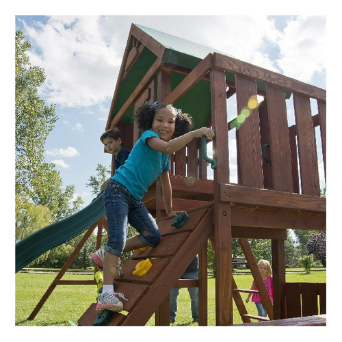 Casa De Madera, Niños Resbaladilla Tobogan Diversion Juego