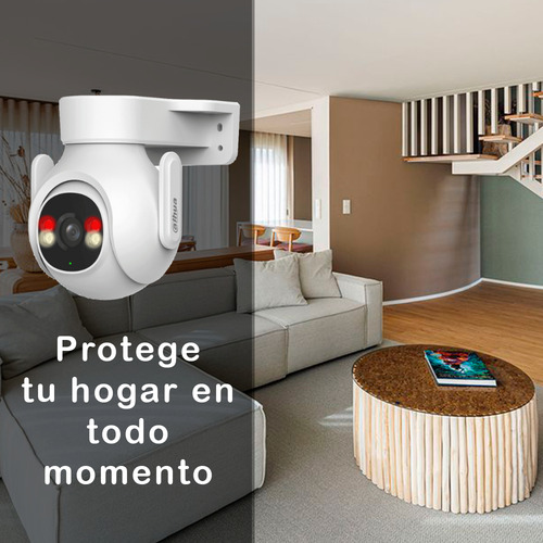 Camara Pt Wifi Dahua De 3mp Exterior Ai Vehicle Detection Picoo-a39t-da Alarma De Luz Y Sonido Detección Humana Y De Vehículos Por Ia Luz Dual Inteligente Con Memoria Microsd De 128gb