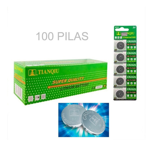 100 Pila Cr2025 Tianqiu Bateria Litio 3v Envío Gratis Fresca