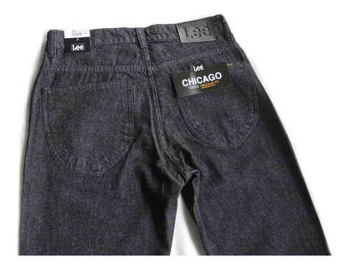 Calça Jeans Lee Chicago Masculina Tradicional Algodão Preta