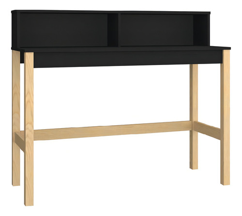 Mesa Para Computador Escrivaninha Aparador Preto Pinus