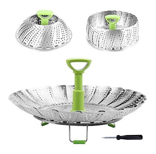 Cesta Vaporera De Acero Inoxidable Plegable Para Cocinar