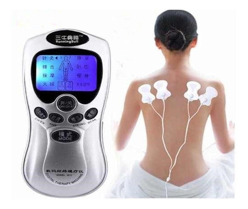 Massageador Digital Fisioterapia Acupuntura Fortalece Choque Cor Prateado 110V/220V (Bivolt)