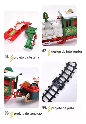 Kit De Tren Eléctrico Para Colgar Árboles De Navidad