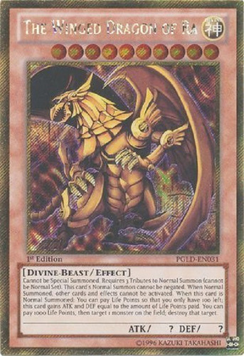 El Dragon Alado De Ra Gold Secret Raro Yugioh