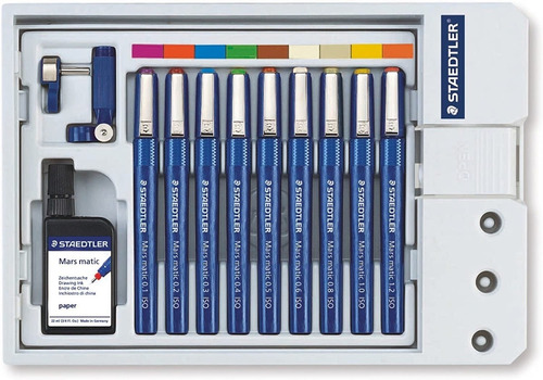 Estuche De Estilografos Staedtler Recargables Con 9 Piezas