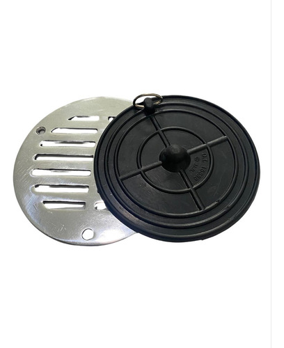 Pq 10 Pz Rejilla Piso Aluminio 3 Tornillos 12cms Tapa Negra
