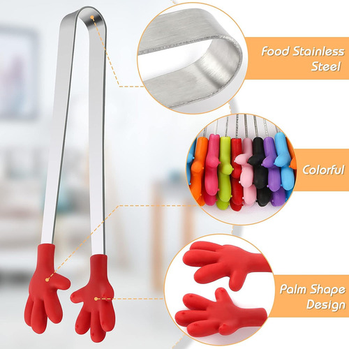 Pinzas Mini Para Cocina Shindel, Acero Inoxi. Y Silicona,...
