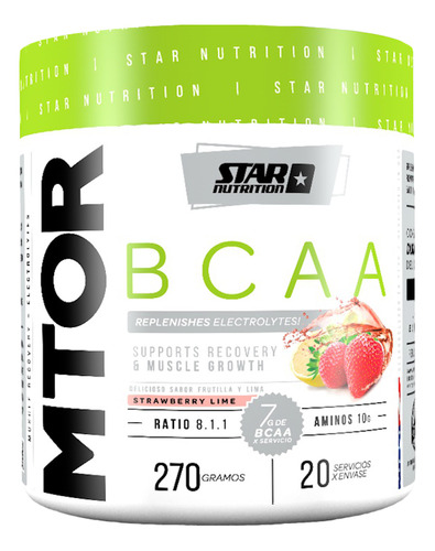 Suplemento Star Nutrition Mtor Bcaa 270g