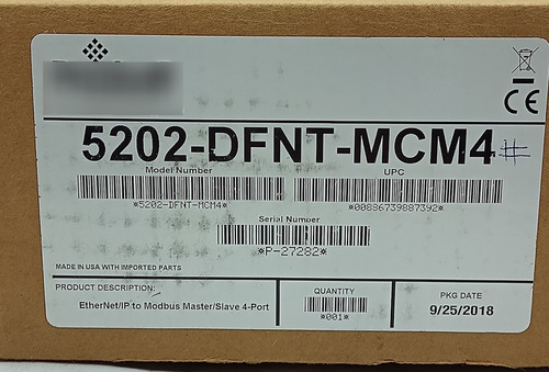 Módulo Modbus Prosoft 5202-dfnt-mcm4 18-32vdc (usado) (Usado)