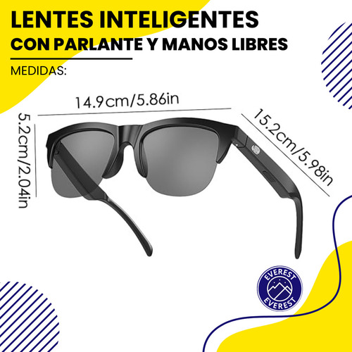 Lentes Inteligentes De Sol Con Parlante Y Manos Libres Disfruta De Música, Llamadas Y Protección Solar En Un Solo Dispositivo