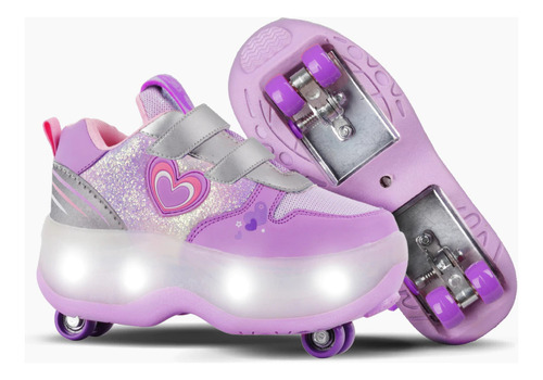 Zapatillas 2 Roll Love C/luz Led Recargables Footy Oficial