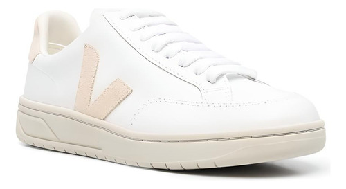 Zapatilla Cuero Mujer Veja V-12 Leather Extra White Sable