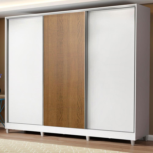 Ropero Closet Madesa Royale 3 Puertas con Pies Color Blanco