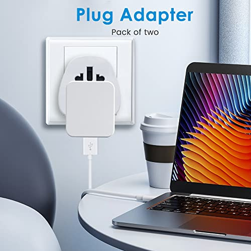 Juego De Adaptadores De Enchufe De Viaje Rivnn 1 Para Europa