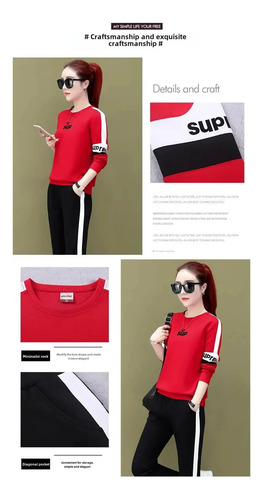 Conjunto De Pantalones Deportivos Para Mujer Estilo Coreano