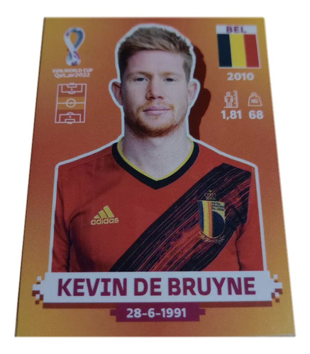 Figurita Kevin De Bruyne Mundial Qatar 2022