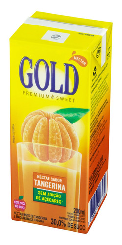 Suco de tangerina  Gold  Premium Sweet sem glúten 200 ml 