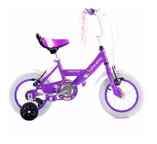 Bicicleta R 12 Nena Princess Top Mega Violeta  -envio Gratis