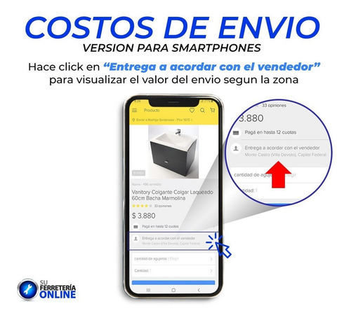 Imagen 2 de 7 de Vanitory Laqueado Colgante Colgar 50cm Bacha Envio Gratis
