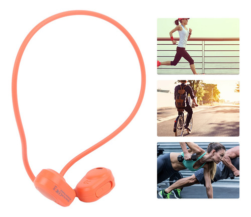 Color Naranja Auriculares Bluetooth Montados En La Oreja