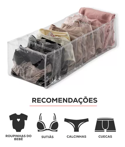 Organizador Gaveta Roupas Colmeia Calcinha Cueca Meia Sutiã