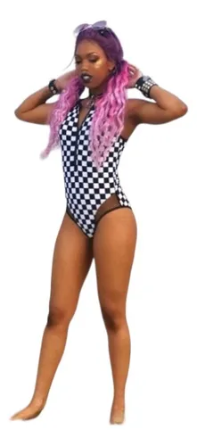 Traje de baño blanco y negro hotsell