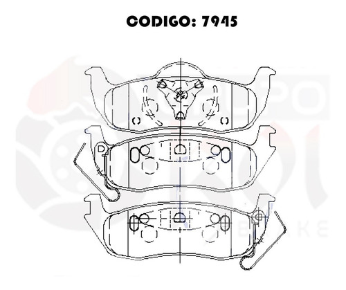 Pastilla D Freno Trasera Jeep Grand Cherokee 2005-2006 #7945