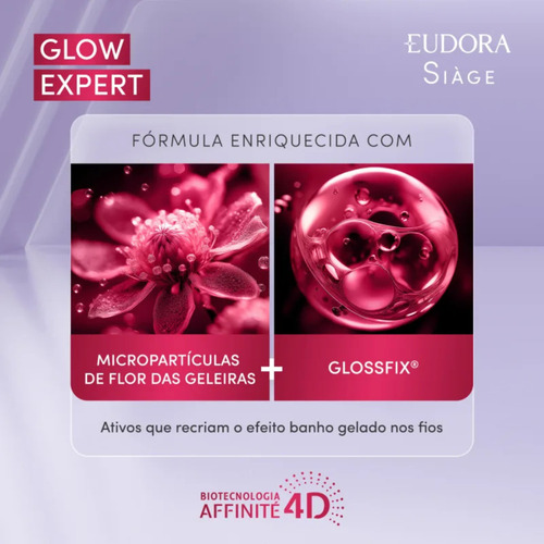 Kit Eudora Siàge Glow Expert 3 Itens Cabelos Brilhosos