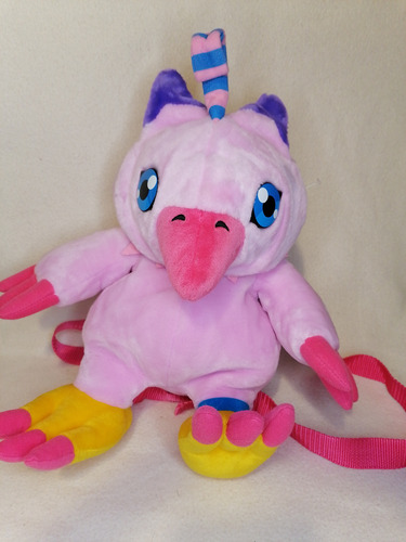 Peluche Mochila Original Biyomon Digimon Golden Bear 35cm . 