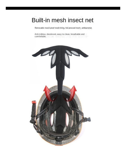 Casco De Bicicleta Transpirable Recargable Con Luz Led