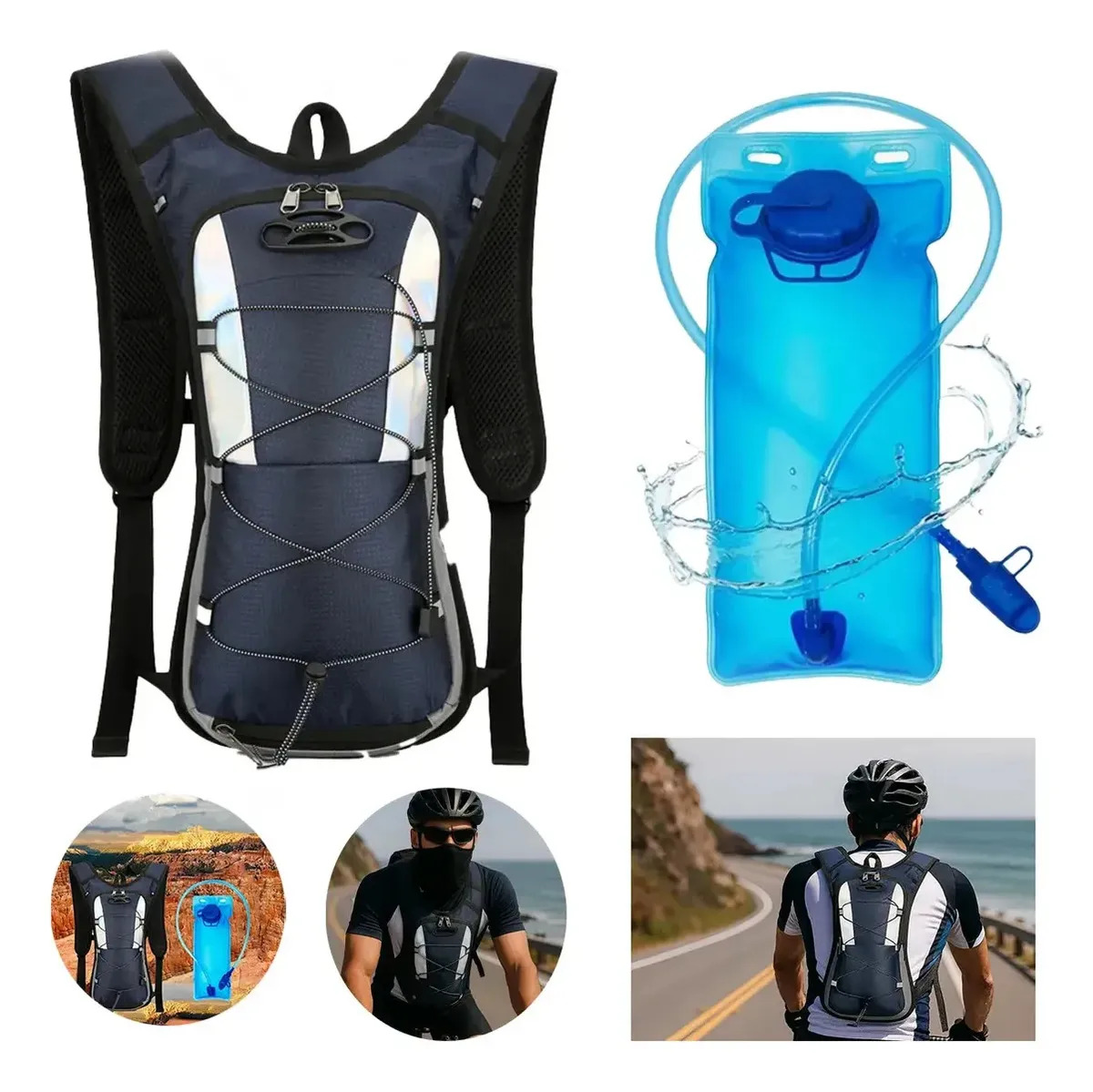 Welago Mochila de Hidratación 2L ,mochila de agua ciclismo para Deporte para Ciclismo, Senderismo y Running