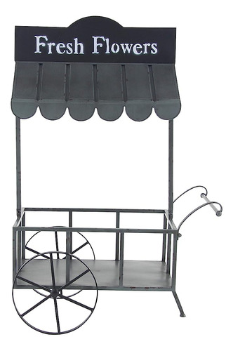 Deco 79 Metal Interior Exterior Carro De Flores Plantstand, 