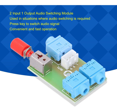 Modulo Conmutacion Audio Tecla Conector 3.5 2 Entrada 1