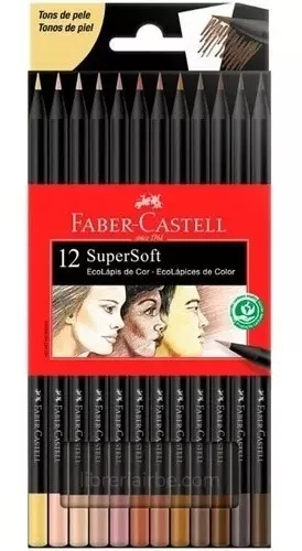 LAPICES FABER CASTELL SUPERSOFT X 12 LARGOS