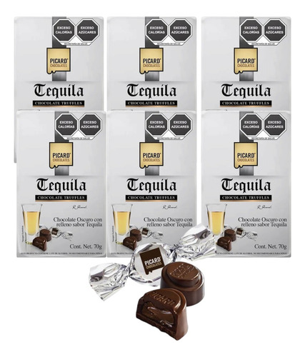 Chocolate Relleno Tequila 11 Pz De 70 G C/u Picard Truffle