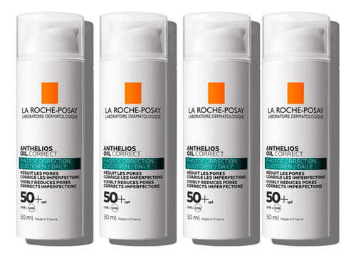 Combo X4 La Roche Posay Anthelios Oil Spf 50 Correct 50 Ml