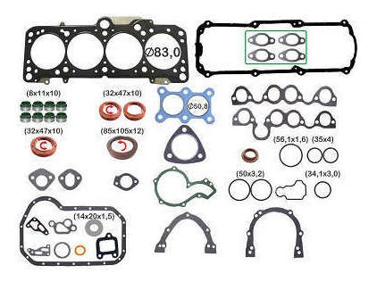 Jogo Junta Motor Aco Ret Vw Gol 1.6 8v 106cv Flex 05/.. Bj