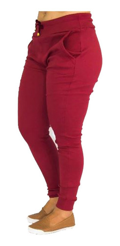 Calça Feminina Ribana Jogger Com Lycra Plus Size 44 Ao 52