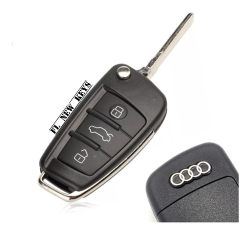 Carcasa Llave Control Audi 3 Botones Sin Panico A1 A3 A4 S3 