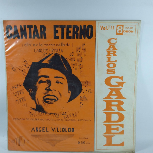 Lp Vinyl Carlos Gardel Cantar Eterno  Volumen 3 