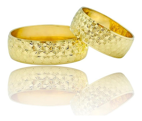 Par Argollas Matrimonio Oro Solido 10k Bodas 7 Mm Grosor