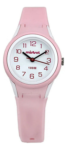 Reloj Mujer Mistral Sumergible Lax-aao-04 Joyeria Esponda Color de la malla Rosa Color del bisel Rosa Color del fondo Blanco