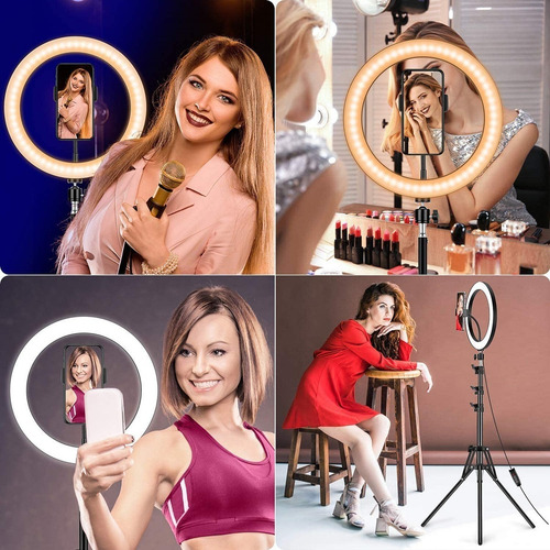 Aro De 26cm Luz Led Celular Foto Video Maquillaje 170 Tripie