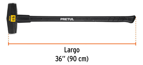 Marro Tipo Nevada 36' X 6 Lb Mango Madera Pretul 22203